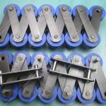 Цепь ступеней эскалатора, CANNY, шаг - 133,33 мм, палец - 84,7x14,63/14,63 мм, пластины - 40x5/35x5 мм, ролик - 75х25 мм