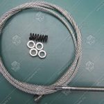 Тросик ДК, SELCOM, L - 1890 мм, d - 4 мм, M8, с двумя контр-гайками M8 и пружиной