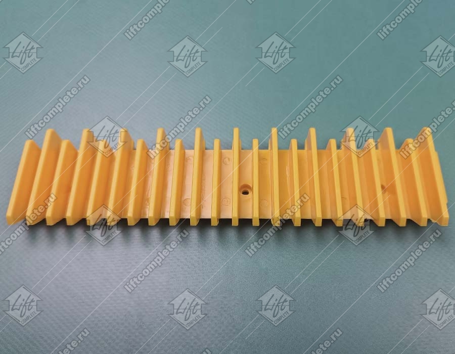 Демаркационная линия, CANNY, L - 203 мм, жёлтая, пластиковая, центральная (ступень алюминий)