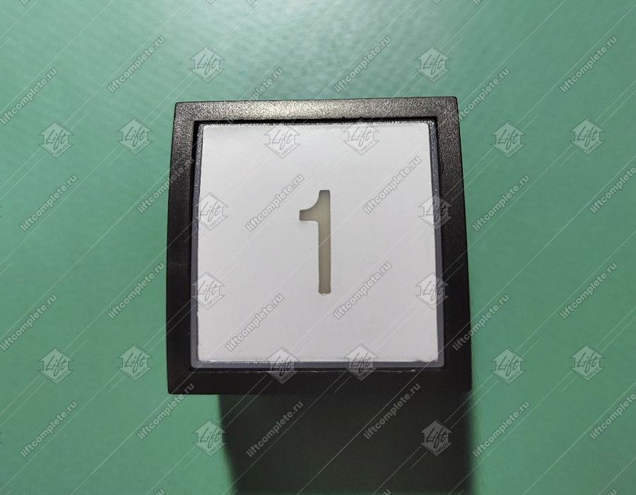 Кнопка вызова/приказа, STEP, красная подсветка, 1 этаж