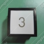 Кнопка вызова/приказа, STEP, красная подсветка, 3 этаж