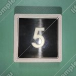 Кнопка вызова/приказа, MACPUARSA, 5 этаж, MB/VS, тип COMPACT, синяя подсветка