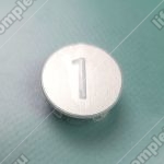 Нажимной элемент кнопки приказа, 1 этаж, круглый, высокий держатель