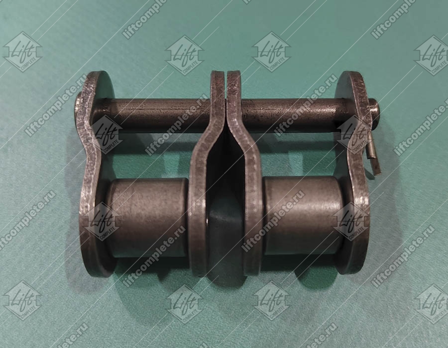 Переходное звено, двухрядной цепи привода поручня эскалатора, шаг - 25,4 мм, тип A, усиленное (HY)