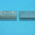 Гребенка входной площадки, OTIS, 606NCT, левая, 24 зубца, 206x150 мм, алюминий, для ступеней с демаркационными вставками