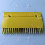 Гребенка входной площадки, KONE, TravelMaster, правая, 22 зубца, 202x130 мм, алюминий, желтая, тип A (GD-ALSI12 AL)