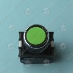 Кнопка, EMAS, B192DY, зелёная подсветка, 1НО+1НЗ