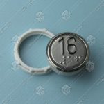 Кнопка вызова/приказа, VEGA Achille, 16 этаж, с кодом Брайля, красная подсветка (разъем MLK)