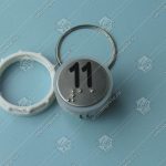 Кнопка вызова/приказа, VEGA Venus, 11 этаж, с кодом Брайля, красная подсветка (разъем MLEP TH)