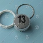 Кнопка вызова/приказа, VEGA Venus, 13 этаж, с кодом Брайля, красная подсветка (разъем MLEP TH)