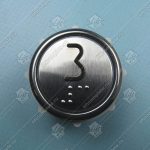 Кнопка вызова/приказа, КМЗ, ВК-32-5Б, 3 этаж, с кодом Брайля, красная подсветка (разъем MLB)