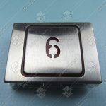 Кнопка вызова/приказа, CANNY, 6 этаж, красная подсветка