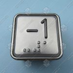 Кнопка вызова/приказа, SCHAEFER, MT42 RUS, -1 этаж, выдавленная надпись, с кодом Брайля, красная подсветка