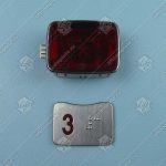 Кнопка вызова/приказа, SIGMA, ASY, этаж 3, красная подсветка, с кодом Брайля