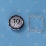 Кнопка вызова/приказа, KLEEMANN, 10 этаж FMR BS, синяя подсветка, с кодом Брайля