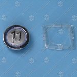 Кнопка вызова/приказа, KLEEMANN, 11 этаж FMR BS, синяя подсветка, с кодом Брайля