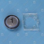 Кнопка вызова/приказа, KLEEMANN, 1 этаж FMR BS, синяя подсветка, с кодом Брайля