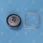 Кнопка вызова/приказа, KLEEMANN, 8 этаж FMR BS, красная подсветка, с кодом Брайля