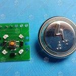 Кнопка вызова/приказа, ЩЛЗ, ВКЛ13А-7-4И, 4 этаж, с кодом Брайля, красная подсветка