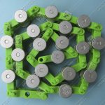 Отклоняющая цепь торца балюстрады, SJEC, 18 звеньев, зеленые звенья